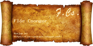 Flór Csongor névjegykártya